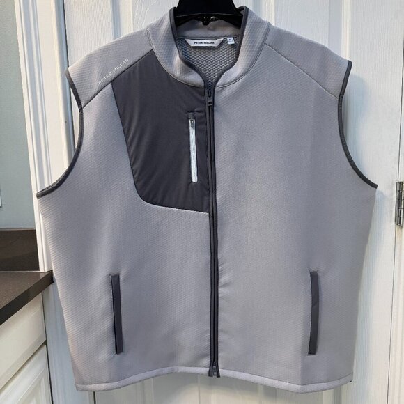 Peter Millar Squallblock Full Zip Vest Water Resistant Gale Gray Size 2X - Picture 1 of 9